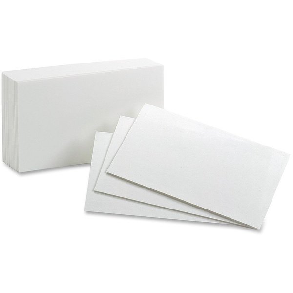 Oxford Card, Index, Blank, 3X5, We Pk OXF30